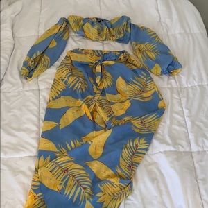 Floral 2 Piece Fashionnova Pant Set